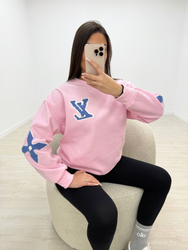 SUDADERA LV RELIEVE ROSA